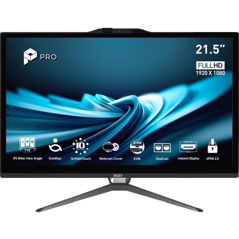 MSI Pro AP222T 14MA-613EU Intel® Core? i3 i3-14100 54,6 cm (21.5") 1920 x 1080 pixels Écran tactile PC All-in-One 8 Go 