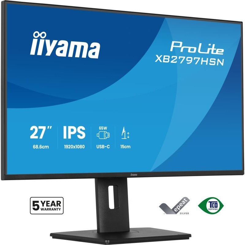 iiyama ProLite XB2797HSN-B1 écran plat de PC 68,6 cm (27") 1920 x 1080 pixels Full HD LCD Noir 