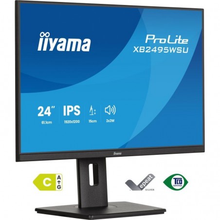 iiyama ProLite XB2495WSU-B1 écran plat de PC 61,2 cm (24.1") 1920 x 1200 pixels WUXGA LCD Noir 
