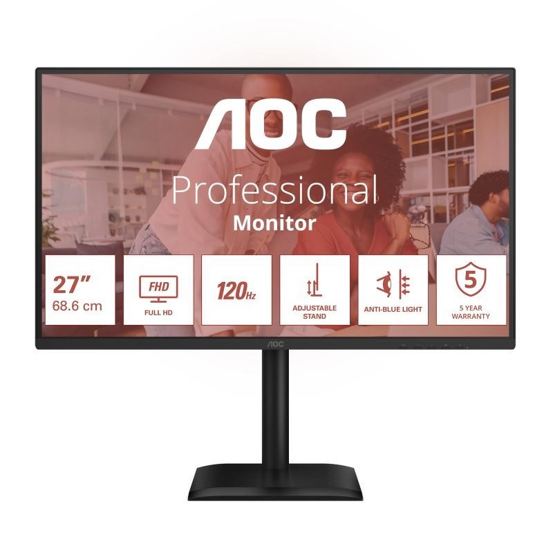 AOC 27E4CV écran plat de PC 68,6 cm (27") 1920 x 1080 pixels Full HD LED Noir 