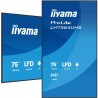 iiyama LH7564UHS-B1AG Écran d’affichage dynamique Écran plat de signalisation numérique 190,5 cm (75") Wifi 500 cd/m² 4K 