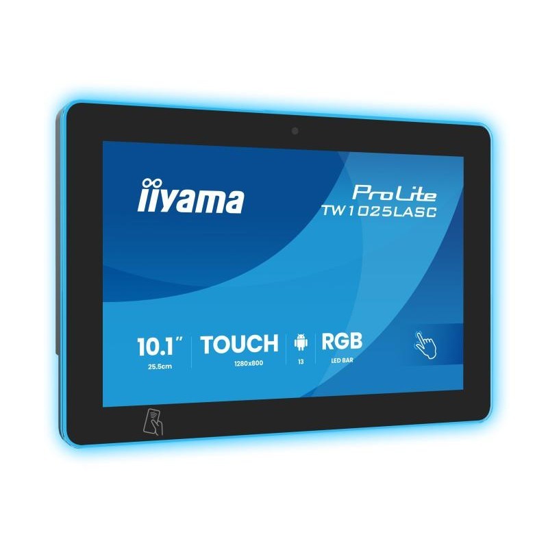 iiyama ProLite TW1025LASC-B3PNR écran plat de PC 25,6 cm (10.1") 1280 x 800 pixels WXGA LED Écran tactile Multi-utilisateur 