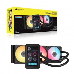 Corsair iCUE LINK TITAN II 360 RX LCD Processeur Refroidisseur de liquide tout-en-un 36 cm Noir 1 pièce(s) 
