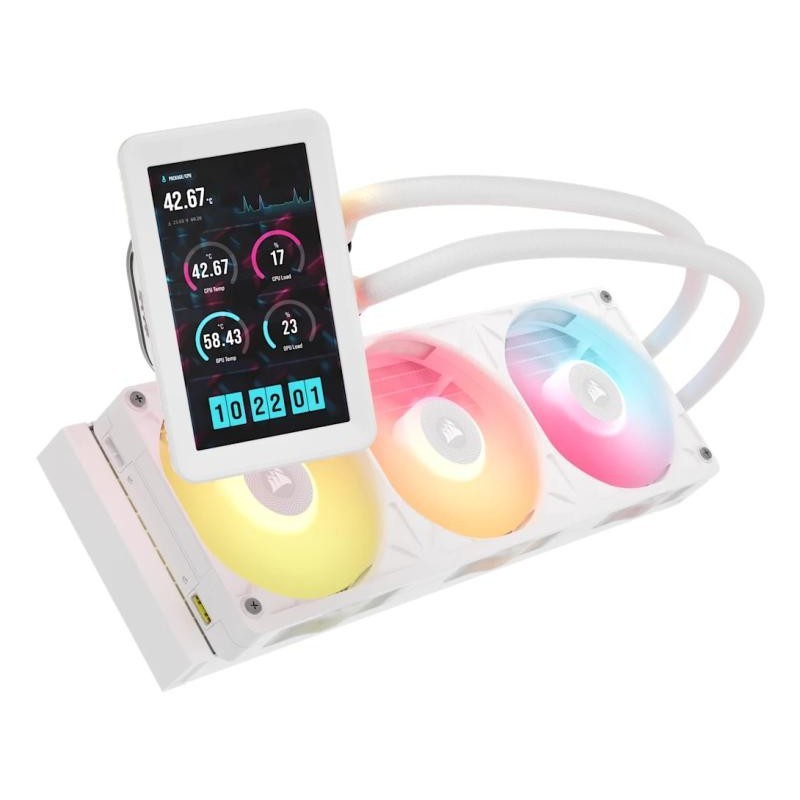 Corsair iCUE LINK TITAN II 360 RX LCD AIO Liquid CPU Cooler Processeur Kit de refroidissement du liquide 12 cm Blanc 1 