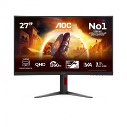 AOC G4 CQ27G4Z2AD écran plat de PC 68,6 cm (27") 2560 x 1440 pixels Quad HD LED Noir, Rouge 