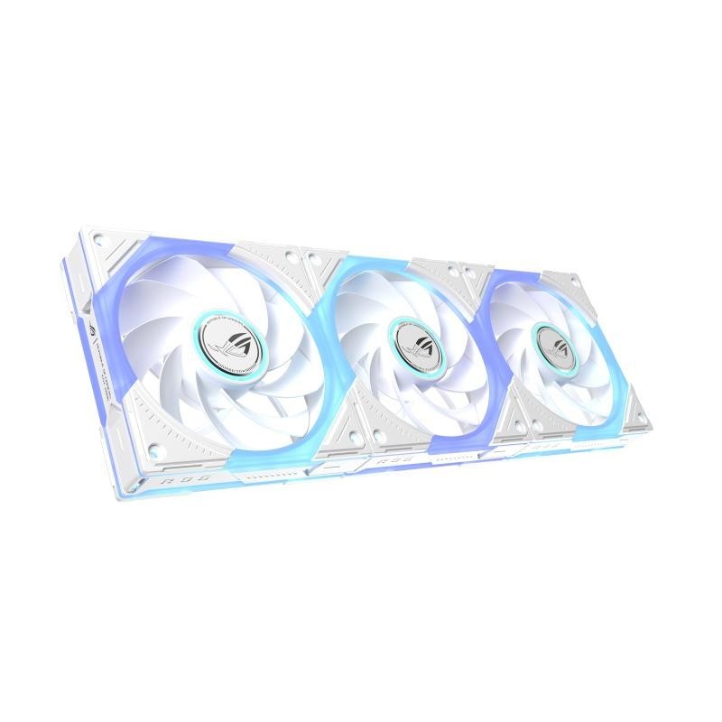 ASUS ROG Eurux GR120 ARGB Reverse Fan White Edition - Triple Pack Boitier PC Ventilateur 12 cm Blanc 3 pièce(s) 